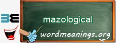 WordMeaning blackboard for mazological